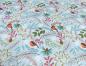 Preview: Lewis Irene Patchworkstoff winterlich floral Rotkehlchen blau